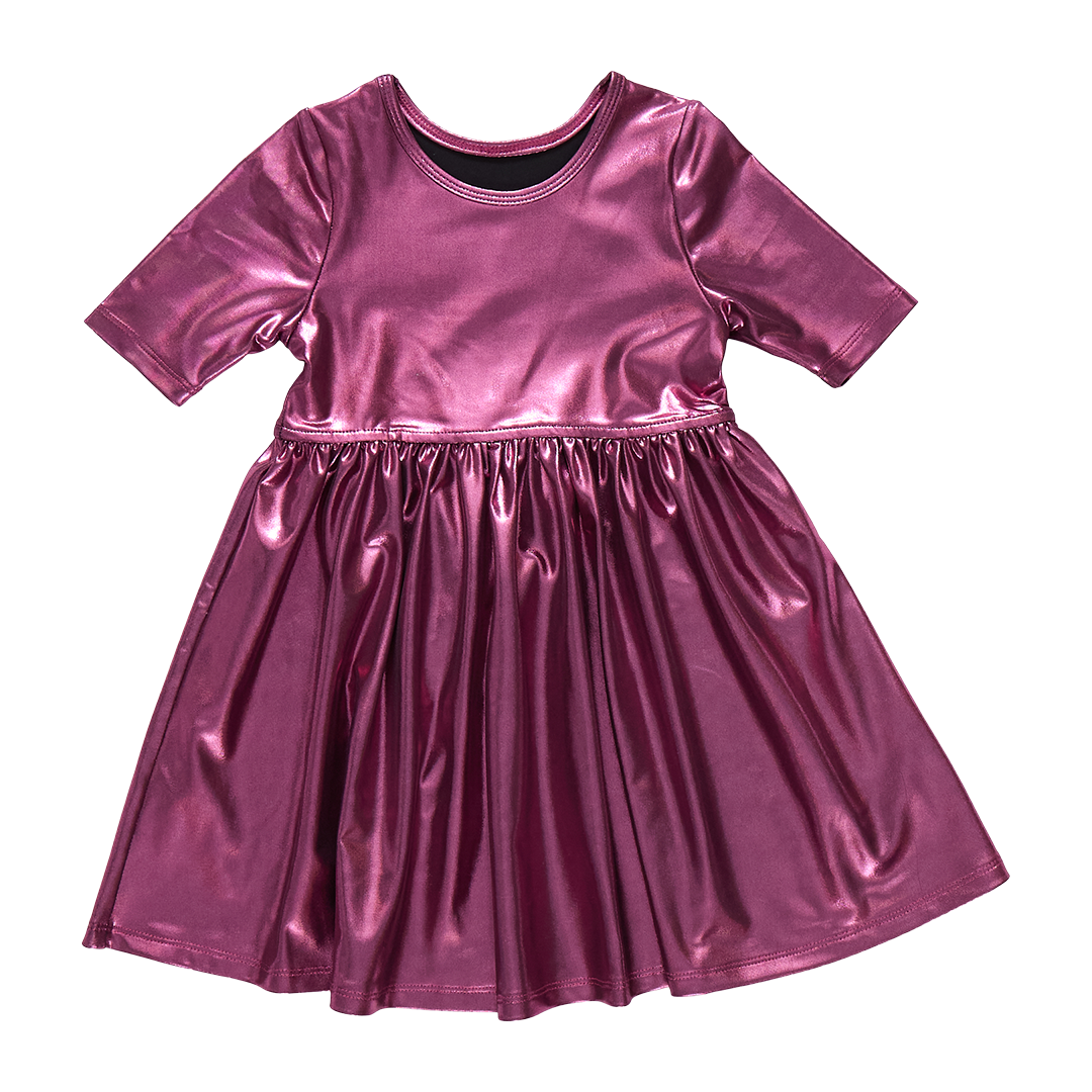 Pink Chicken Girls Lame Steph Dress - Pink