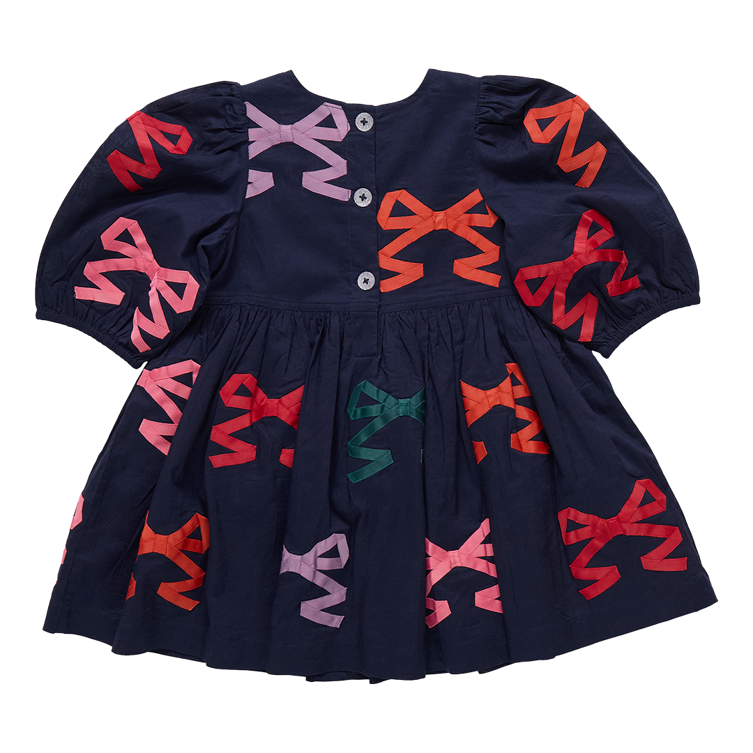 Pink Chicken Girls Brooke Dress - Multi Bow Applique