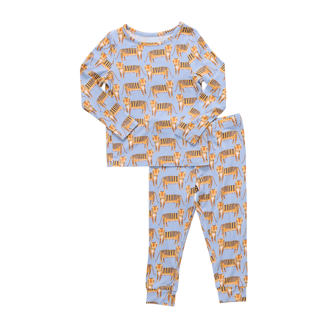 Pink Chicken Kids Bamboo PJ Set - Tigers