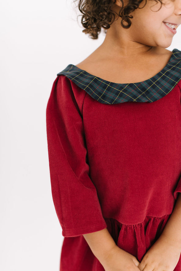 Thimble Celebration Dress - Currant Corduroy