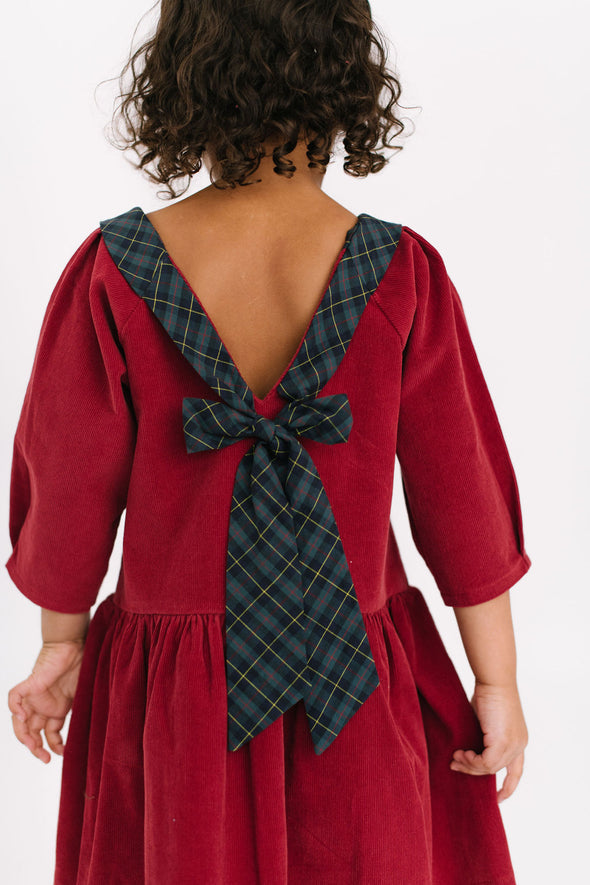 Thimble Celebration Dress - Currant Corduroy