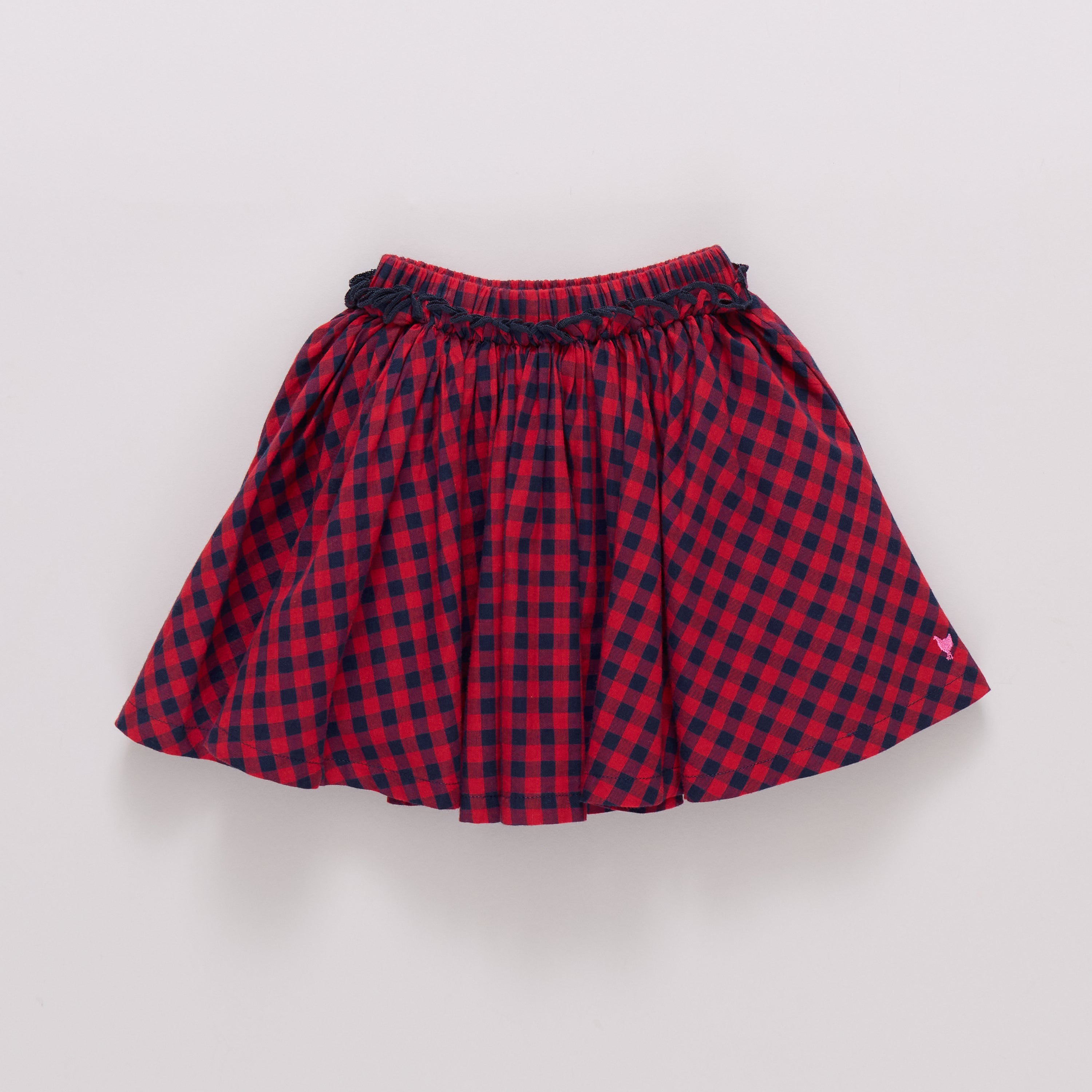 Pink Chicken Girls Gianna Skirt - Red Blue Check