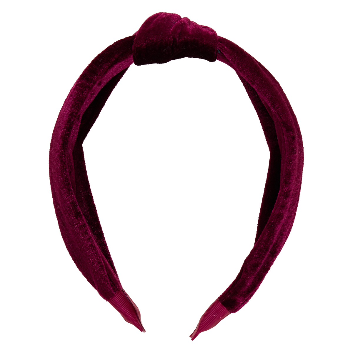 Pink Chicken Holly Headband - Burgundy Velour