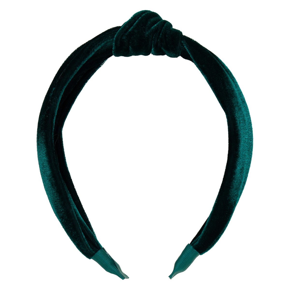 Pink Chicken Holly Headband - Hunter Green Velour