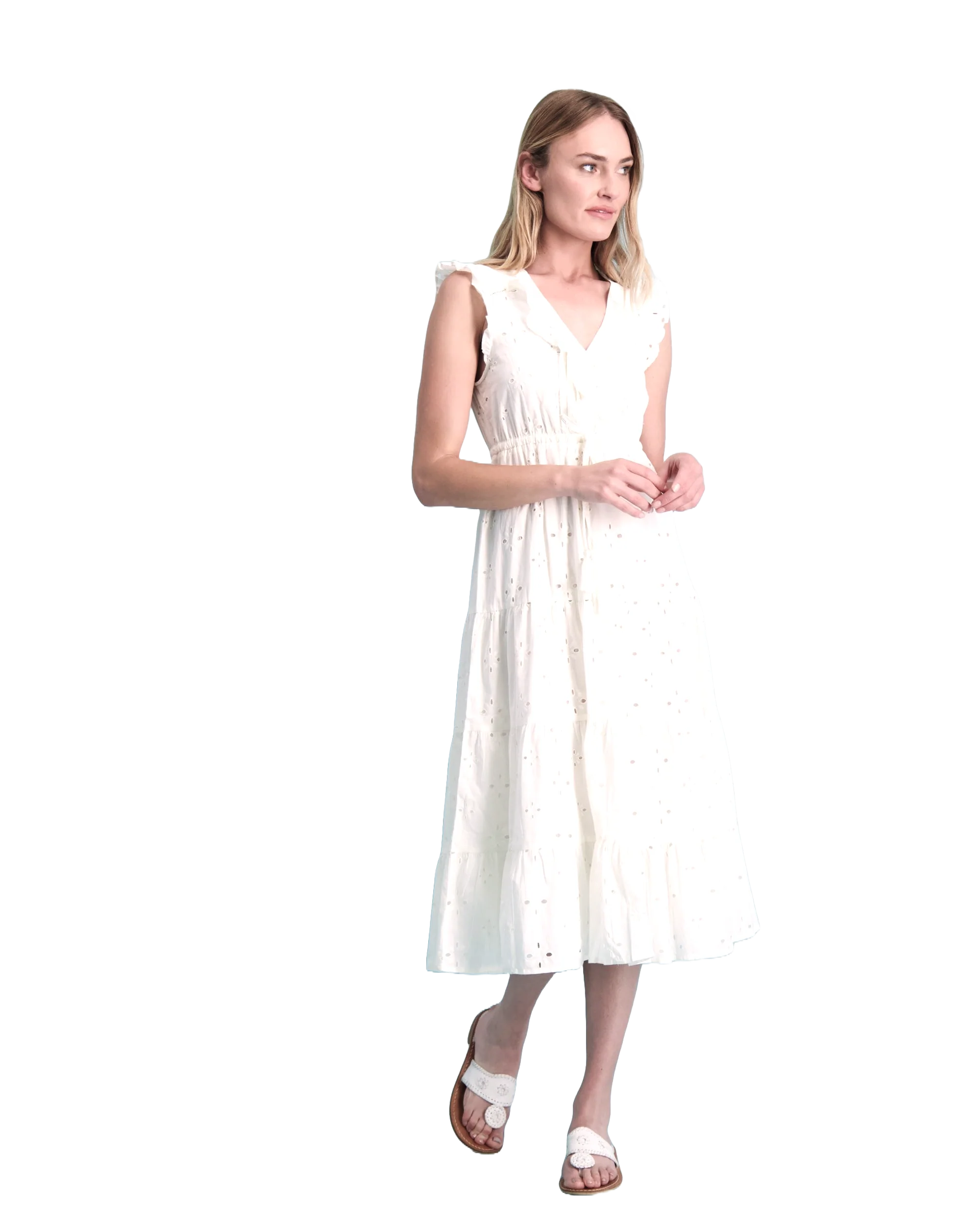 Mer St. Barth Women's Giselle Maxi Dress - White Eyelet