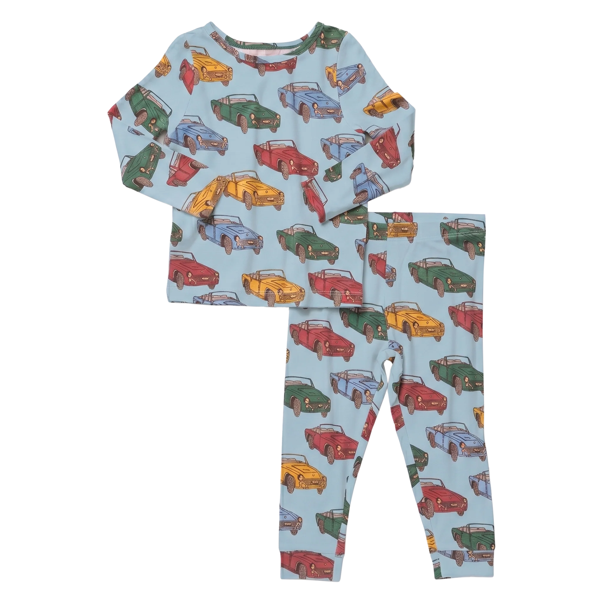 Pink Chicken Kids Bamboo PJ Set - Vintage Cars