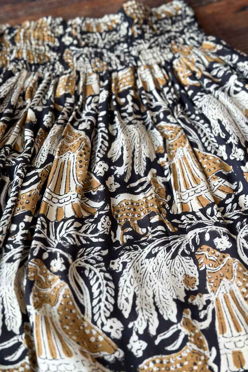 Emerson Fry Shirred Skirt - Story Print
