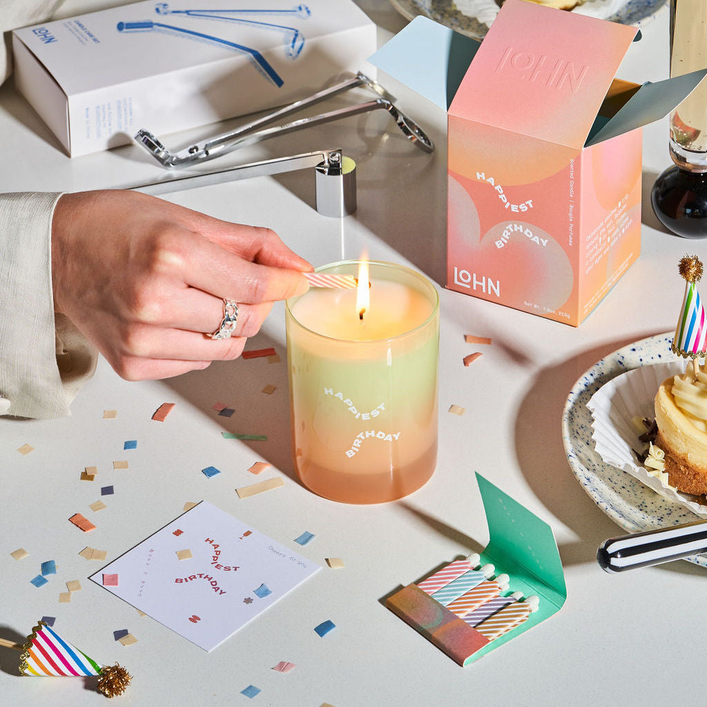 BIRTHDAY Candle - Champagne + Orange Zest