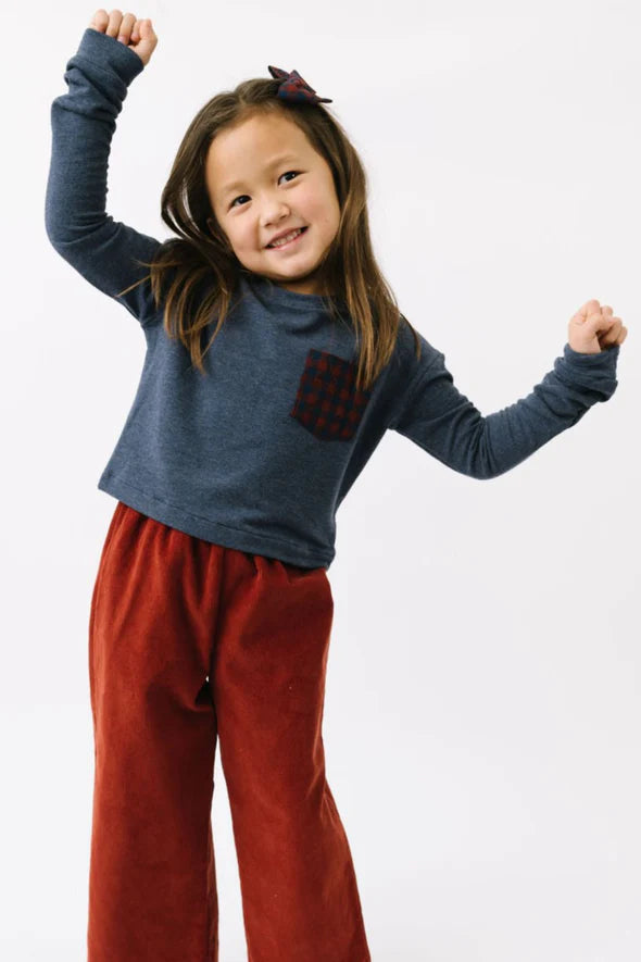 Thimble Bamboo Cropped Sweatshirt - Evening Rust
