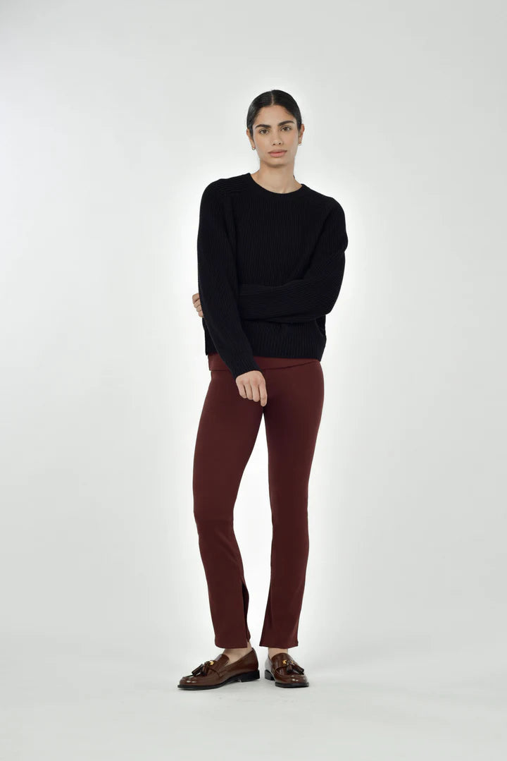 Paper Label Avery Crew Neck Sweater - Black