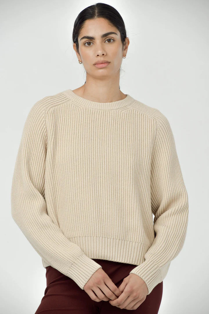 Paper Label Avery Crew Neck Sweater - Vintage Oat
