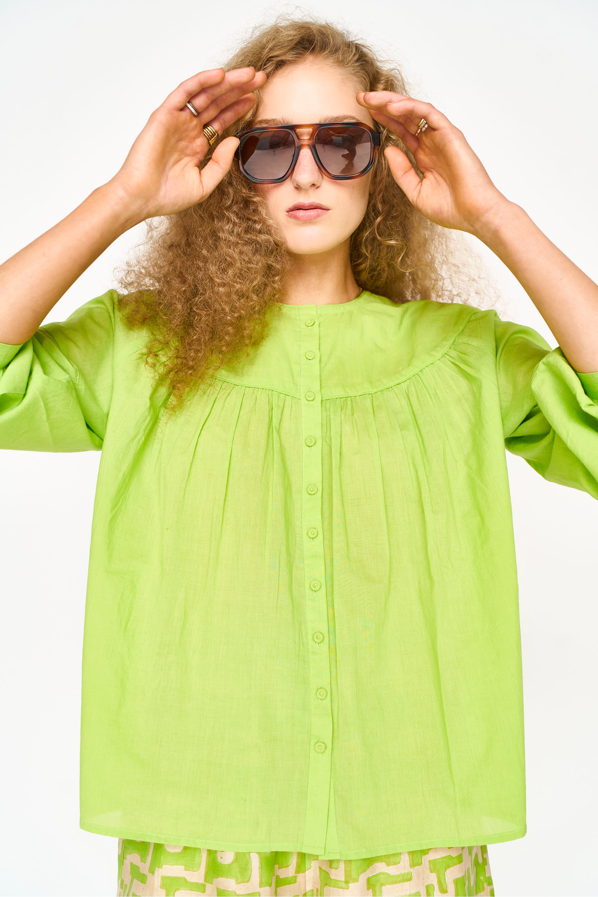 MIRTH Oslo Blouse - Key Lime