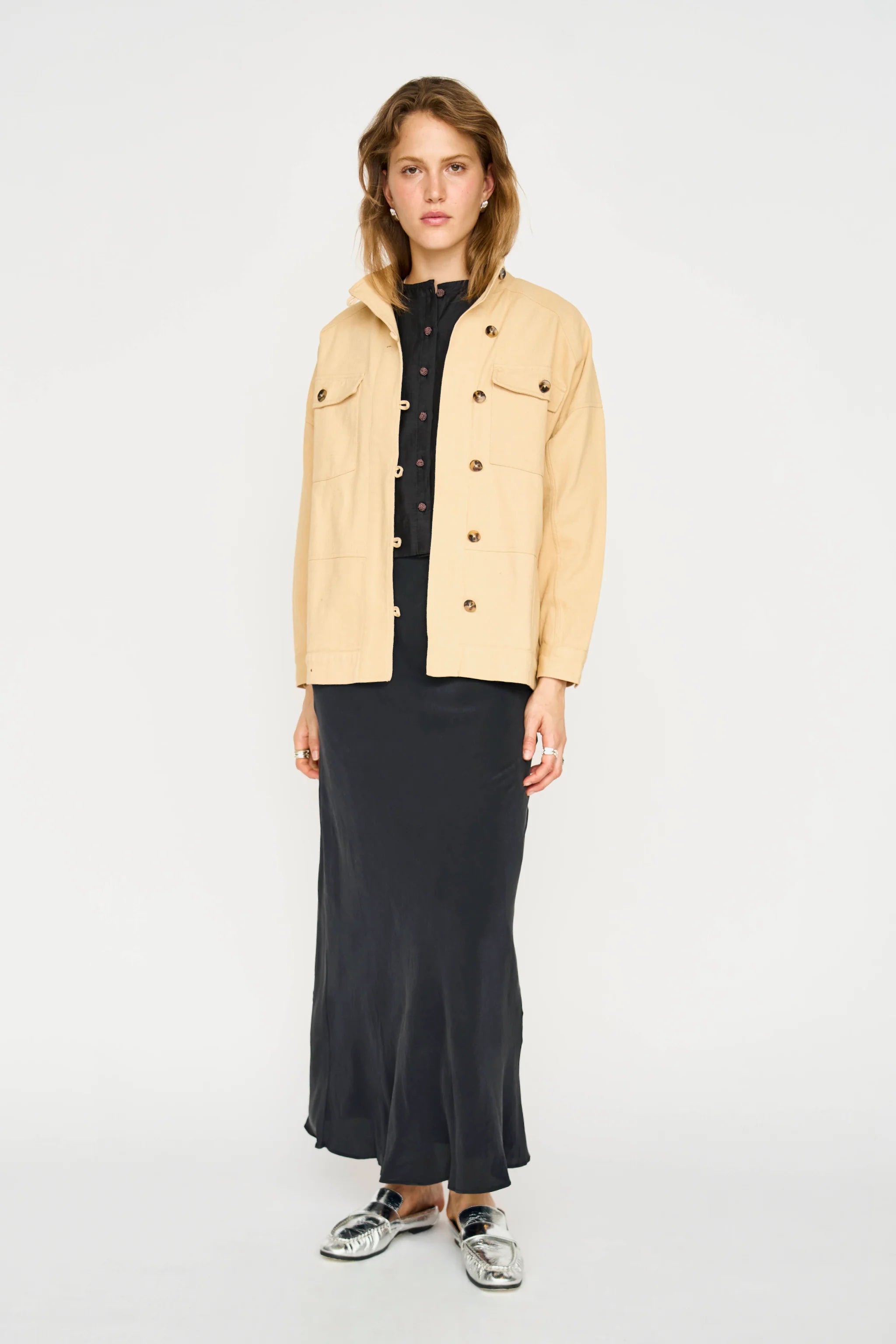 MIRTH Santander Silk Skirt - Black