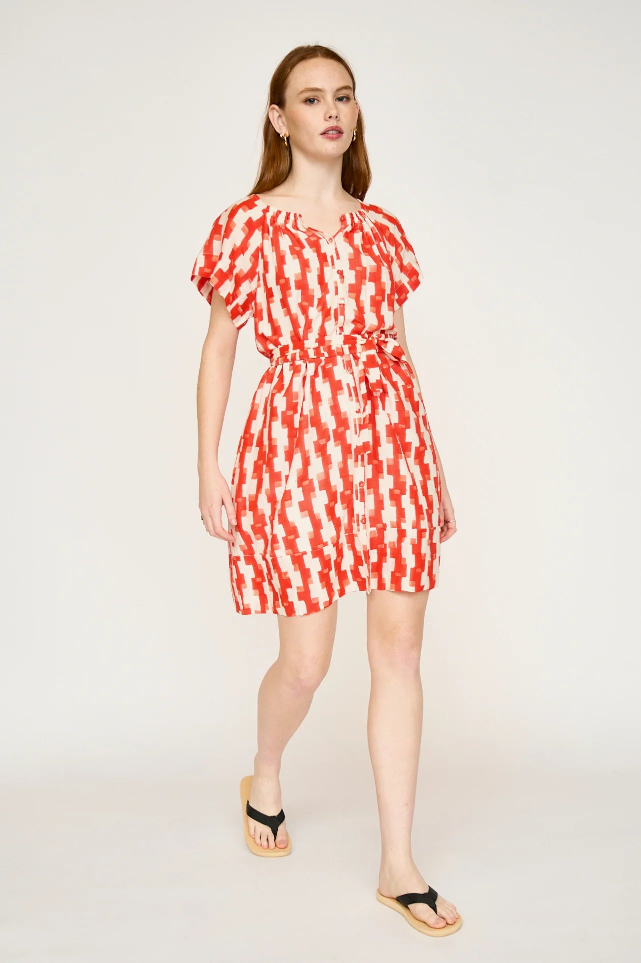 MIRTH Vienna Short Dress - Cherry Hopscotch