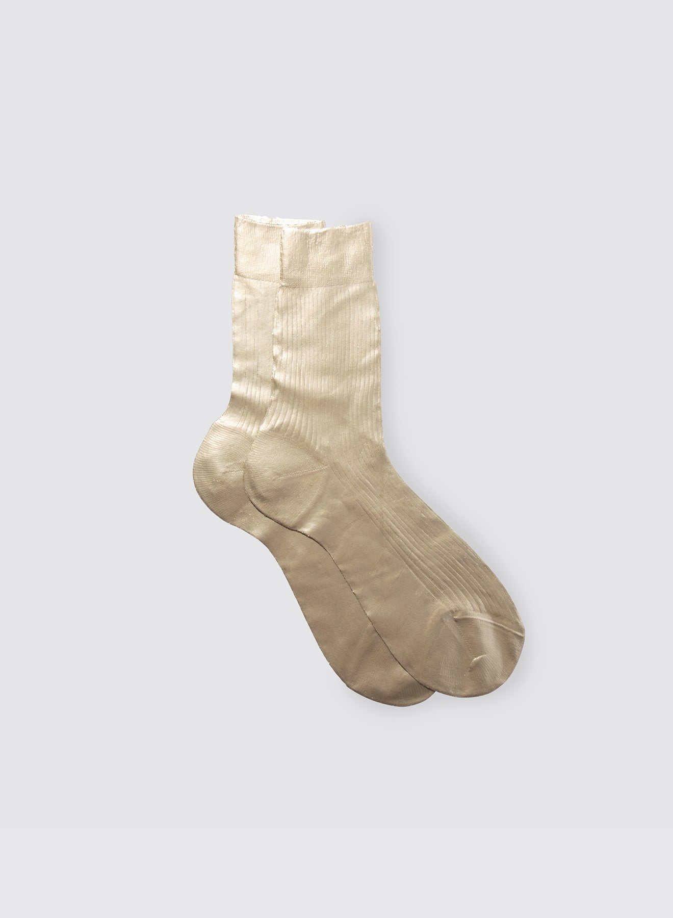 Maria La Rosa Women's One Ribbed Laminated Socks - Bruciato