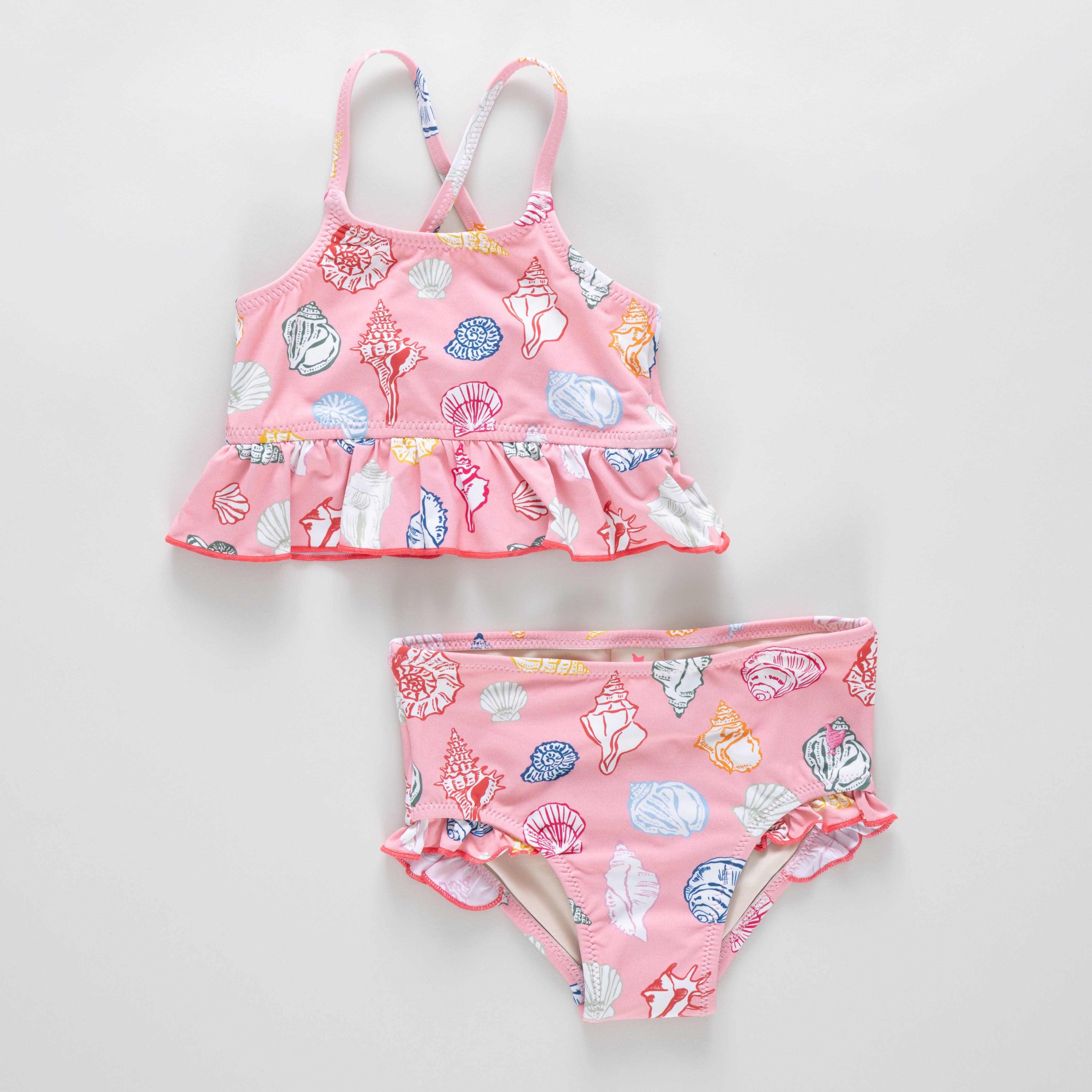 Pink Chicken Girls Palmer Tankini - Pink Seashells