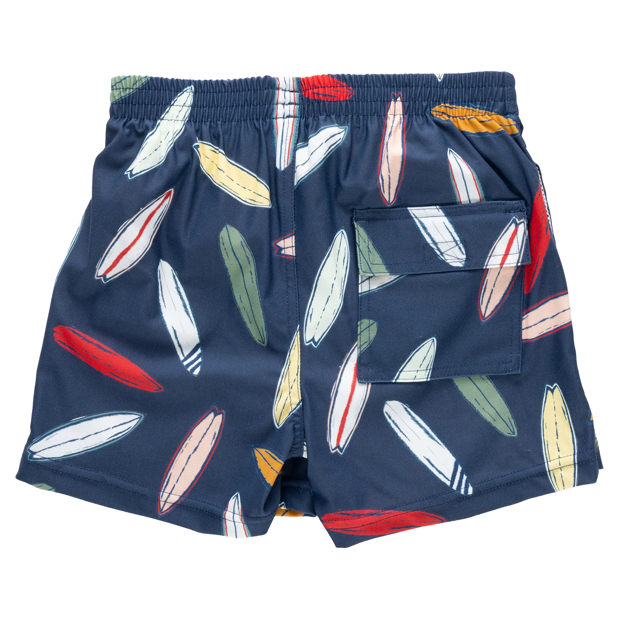 Pink Chicken Boys Swim Trunk - Navy Surfboard