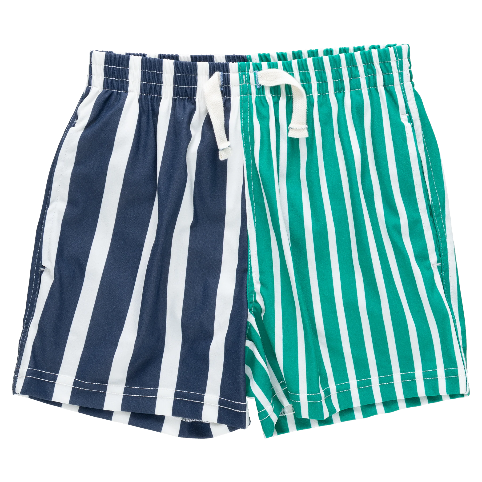 Pink Chicken Boys Swim Trunk - Multi Stripe