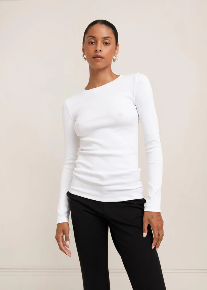 Paper Label Avery Lisa Top - Bright White