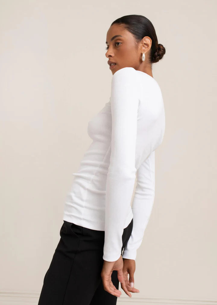 Paper Label Avery Lisa Top - Bright White
