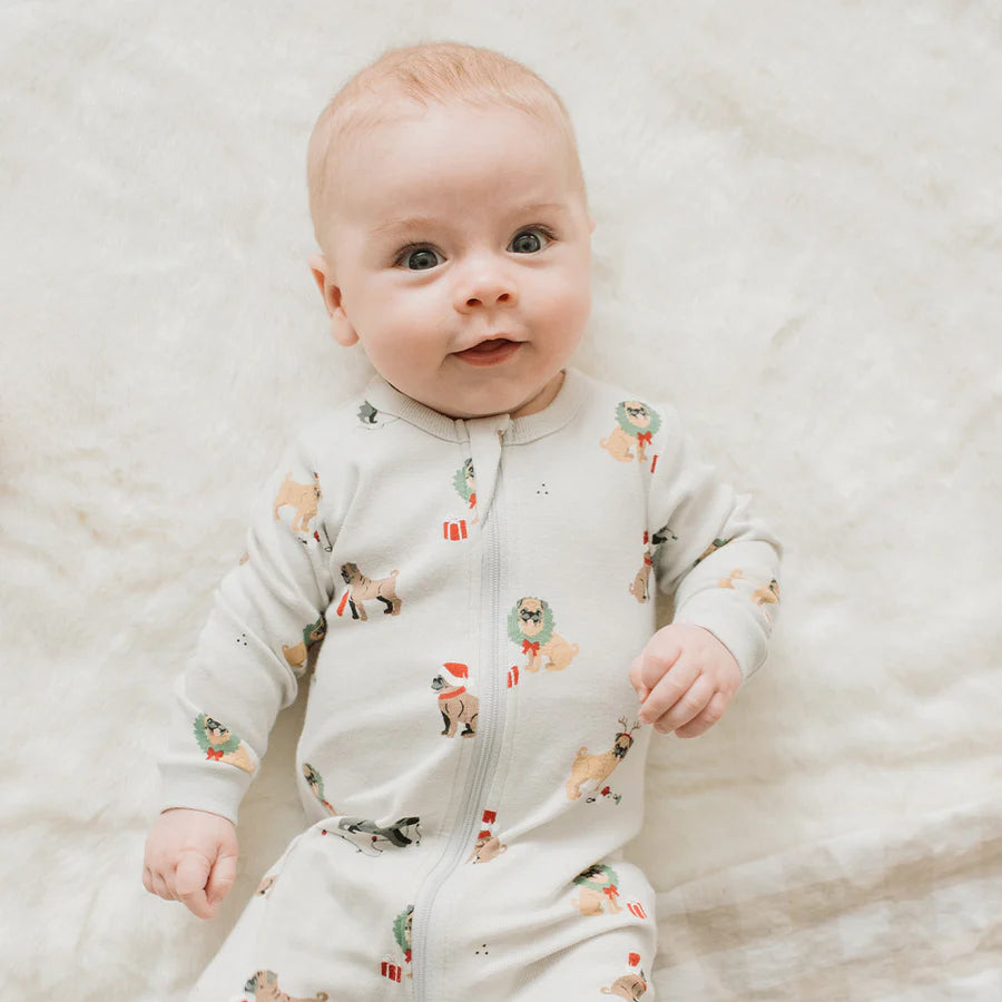 Petit Lem Holiday Pugs Sleeper