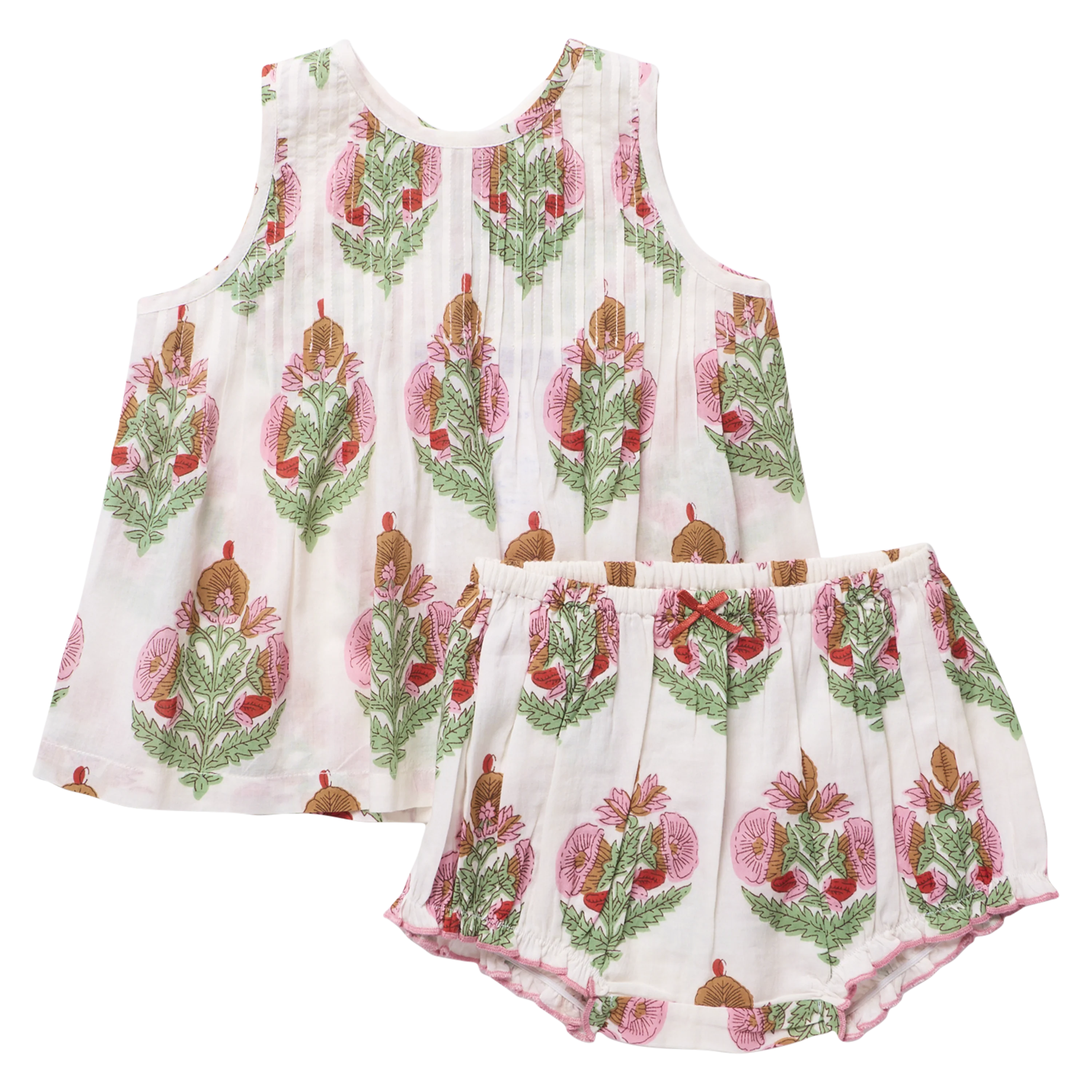 Pink Chicken Baby Girls Jaipur Two-Piece Set - Pink Bellflower