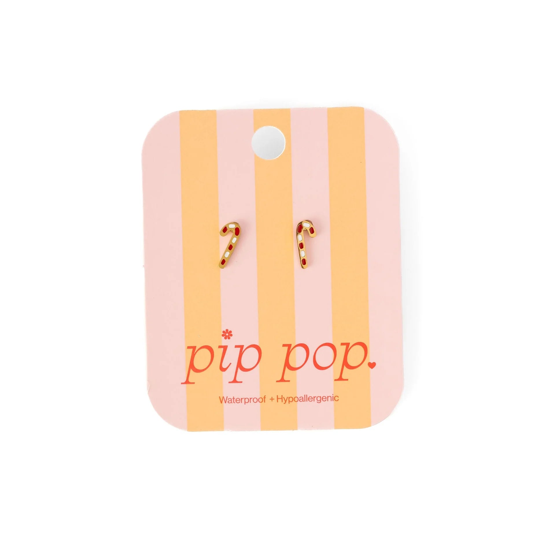Pip Pop Candy Cane Stud Earrings