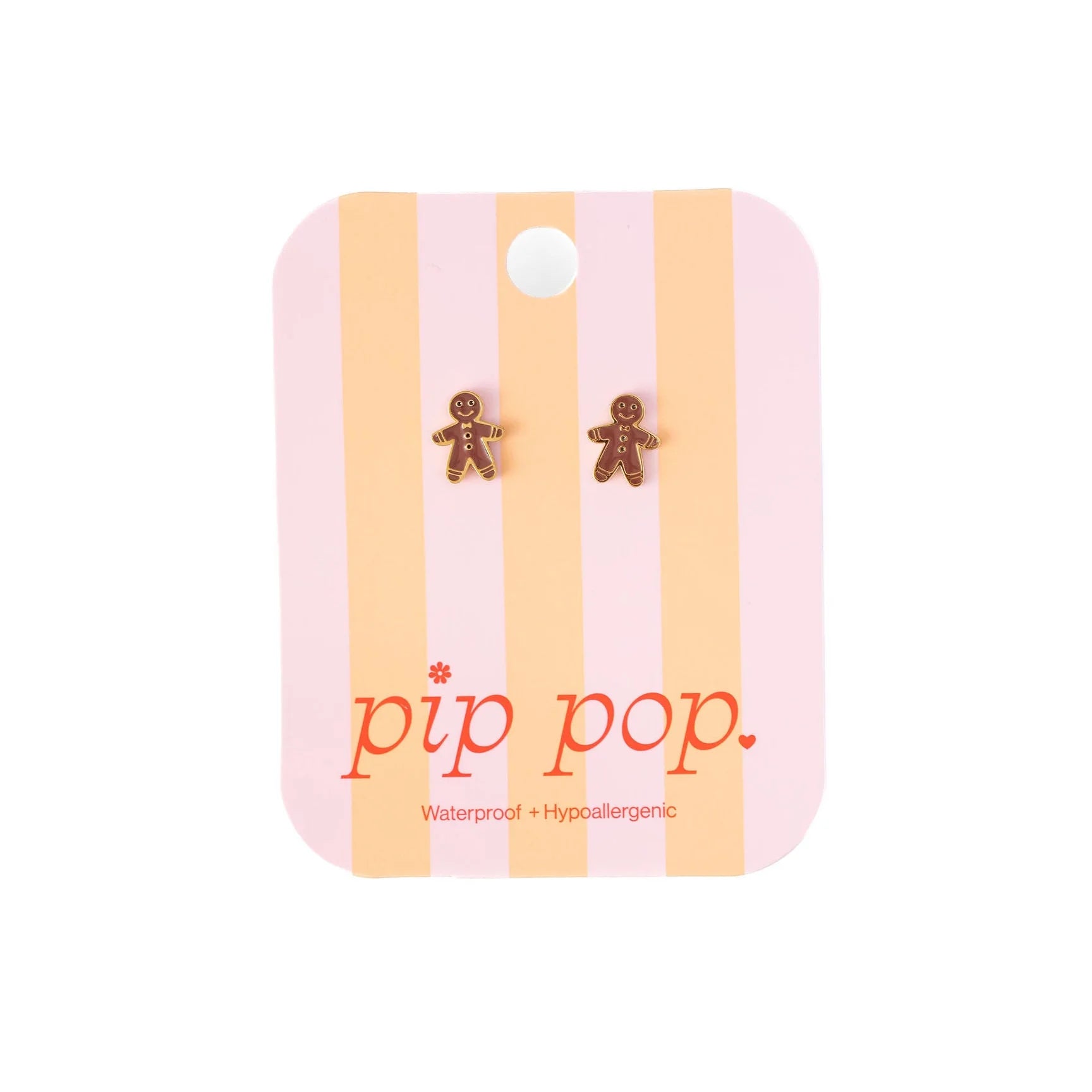 Pip Pop Gingerbread Man Stud Earrings