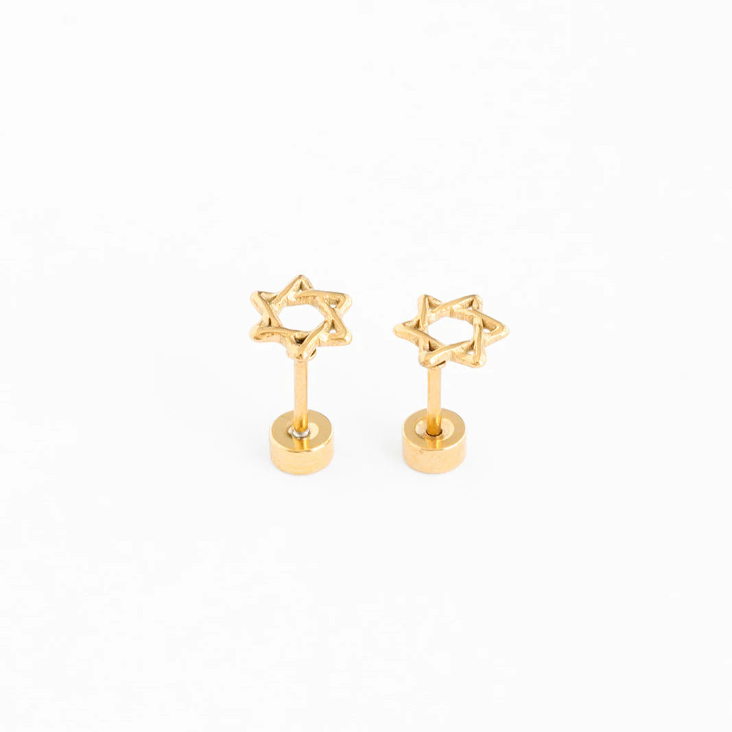 Pip Pop Star of David Stud Earrings