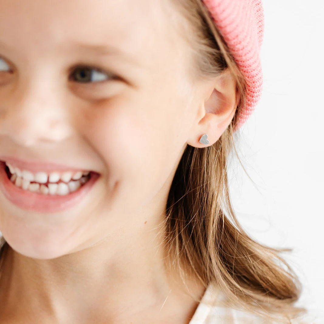 Pip Pop Gold Heart Stud Earrings