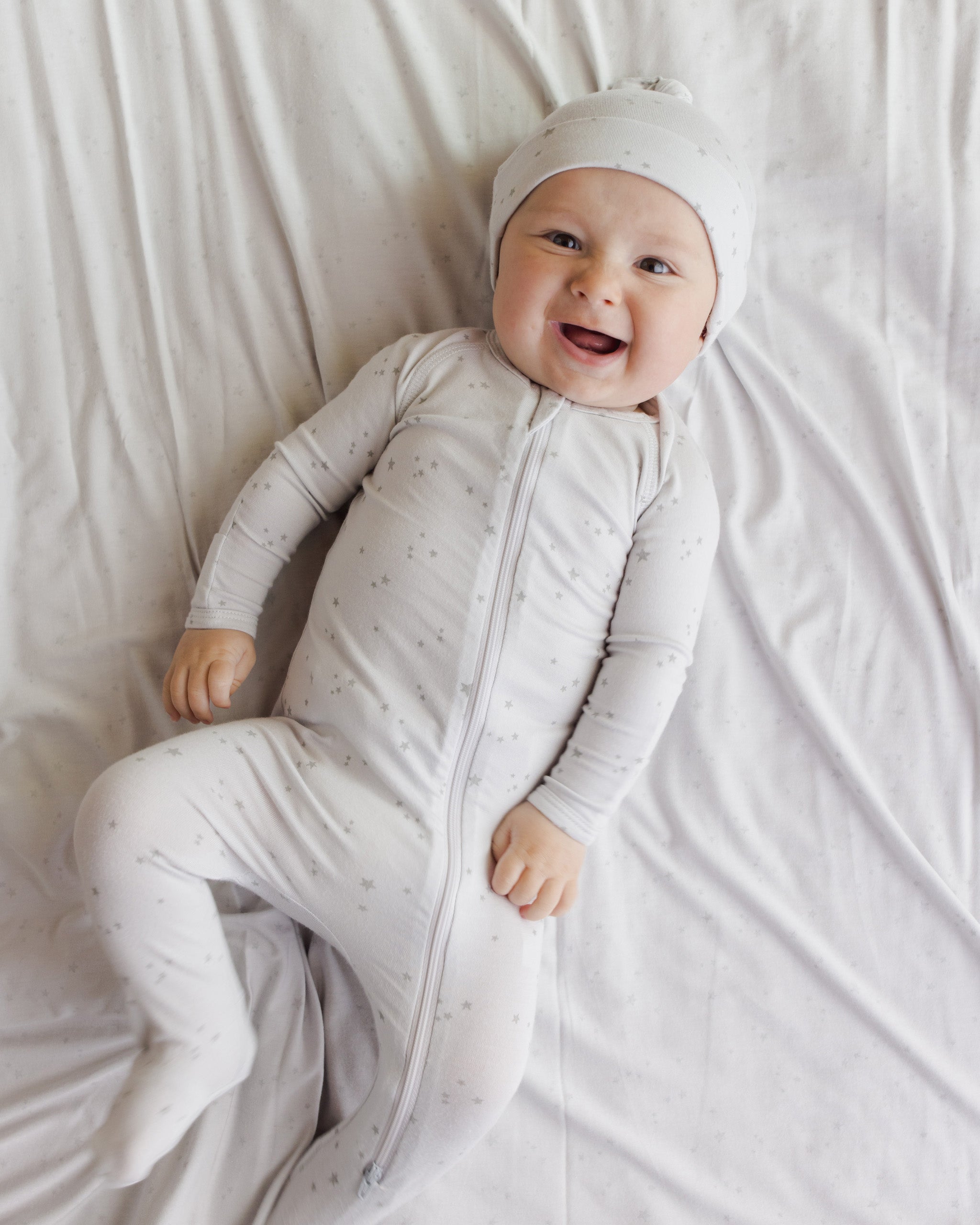 Quincy Mae Modal Zip Footie - Stars