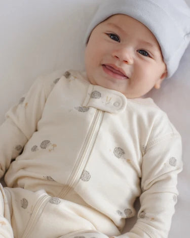 Quincy Mae Zip Long Sleeve Sleeper - Hedgehog