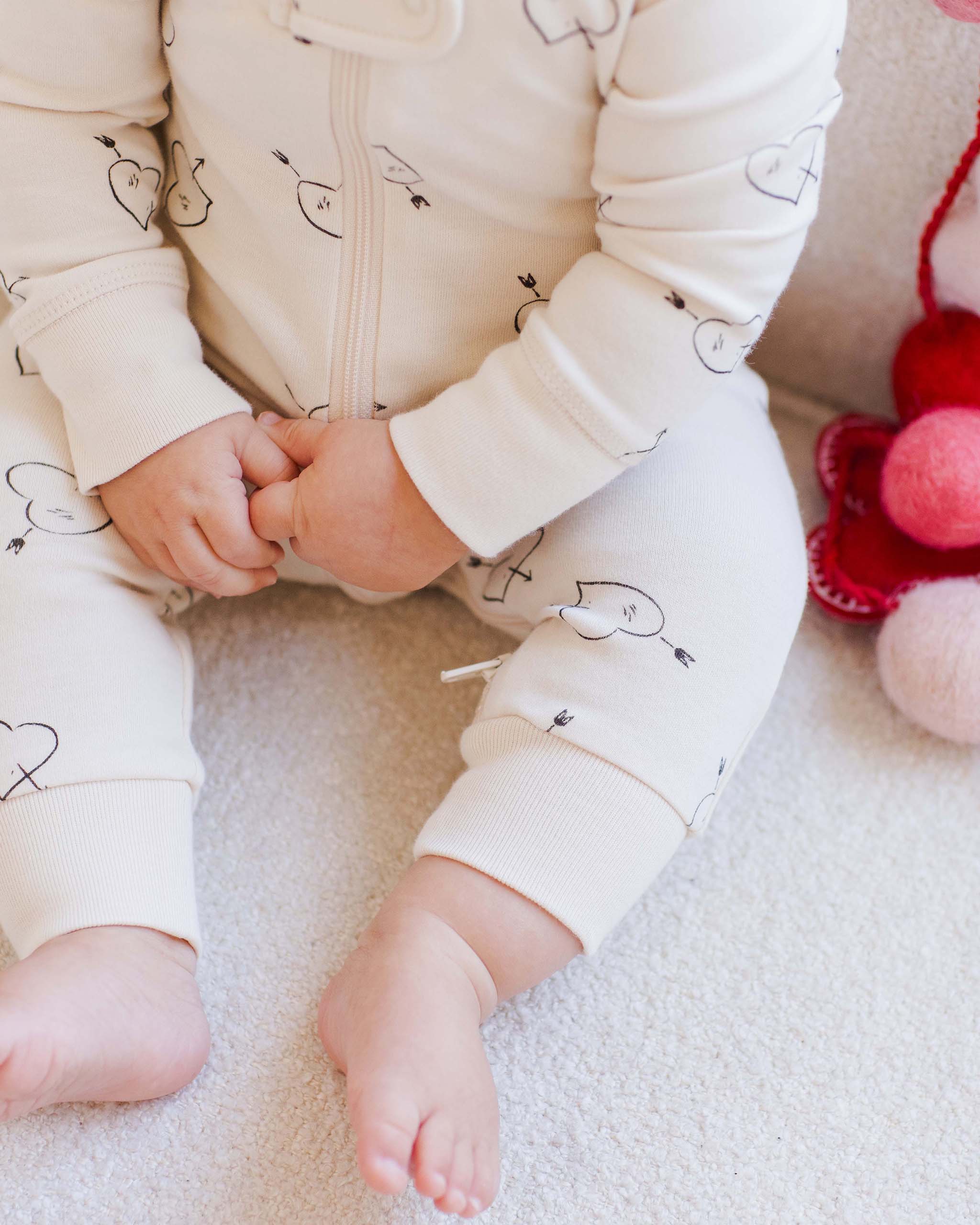 Quincy Mae Zip Long Sleeve Sleeper - Cupid