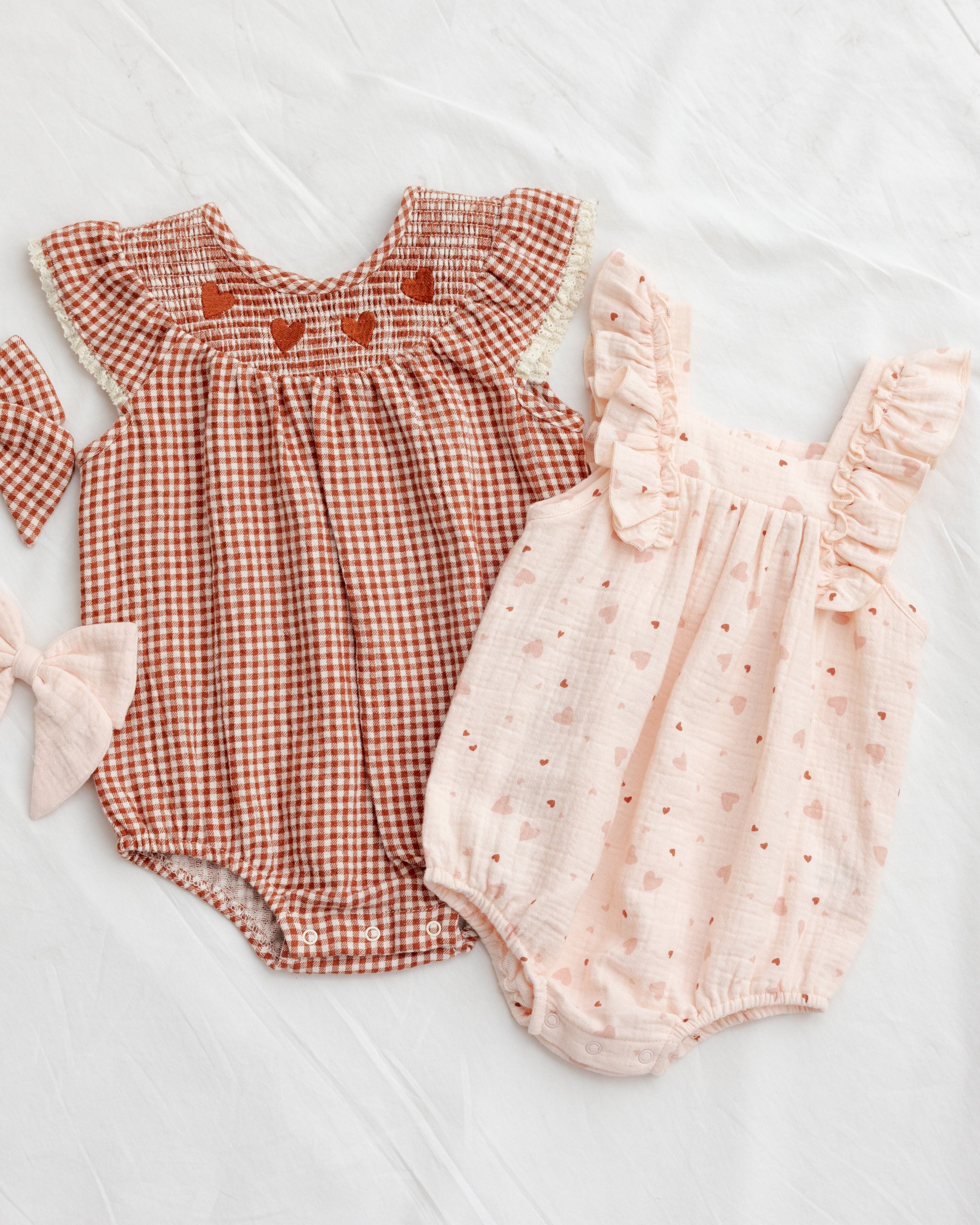 Quincy Mae Maya Romper - Heart Confetti