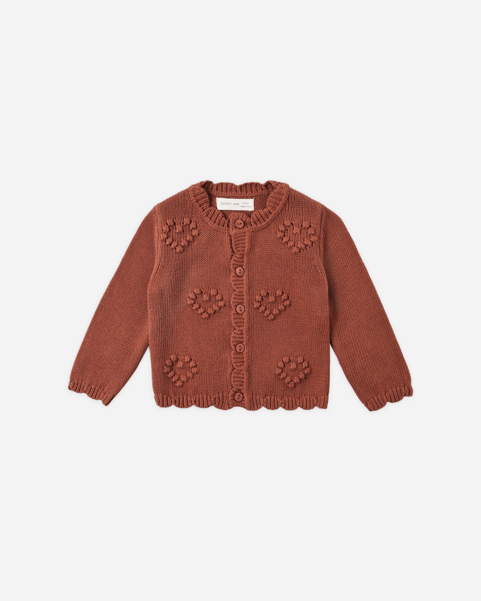 Quincy Mae Knit Cardigan - Red