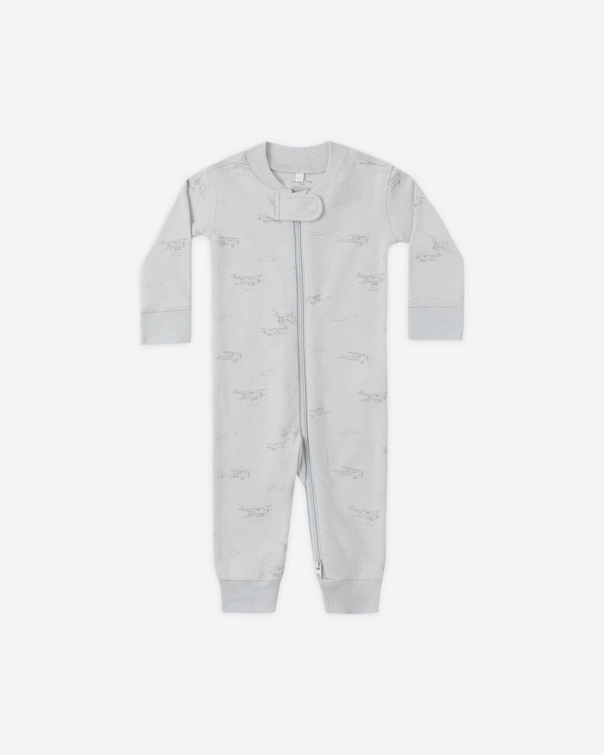 Quincy Mae Zip Longsleeve Sleeper - Airplanes