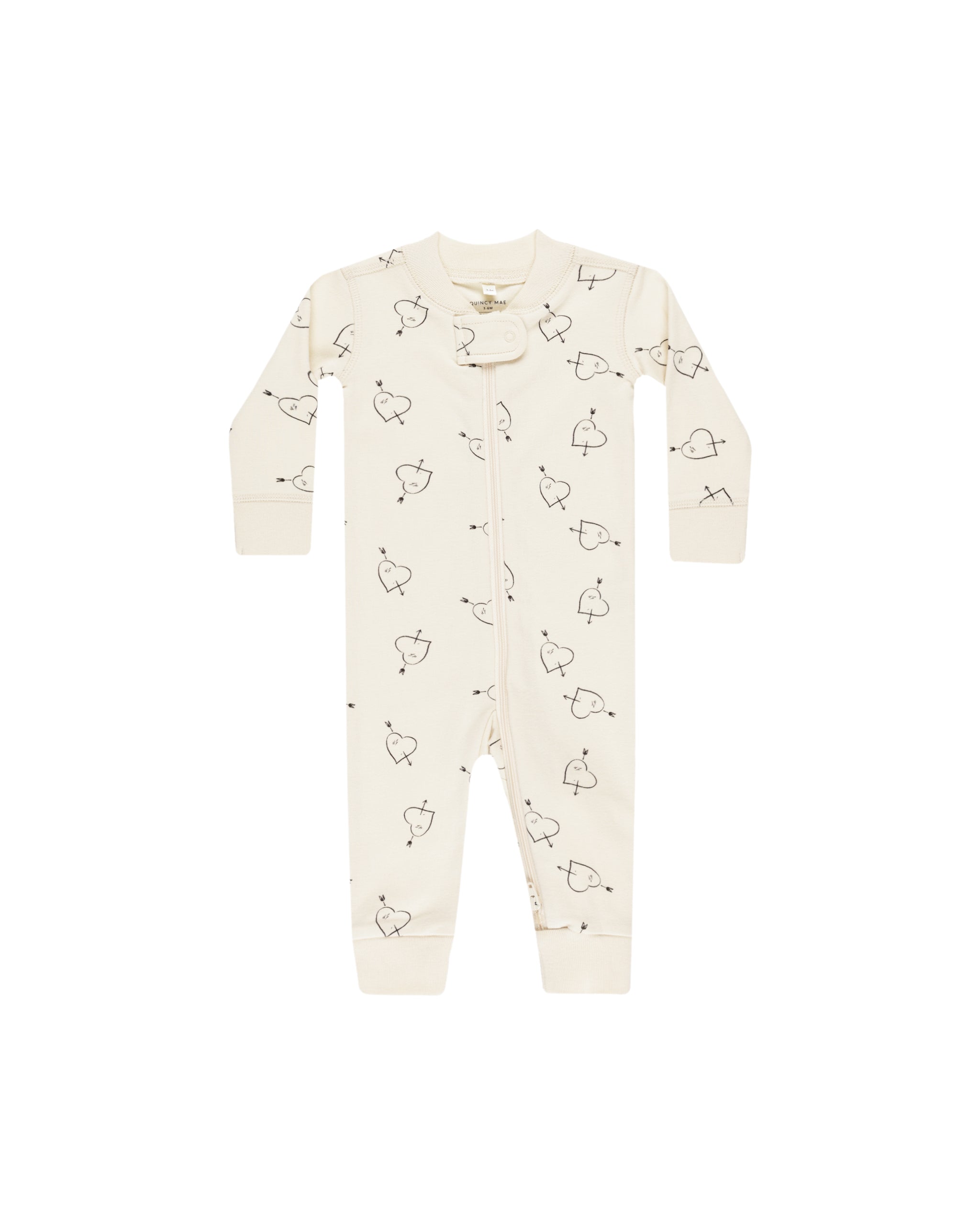 Quincy Mae Zip Long Sleeve Sleeper - Cupid
