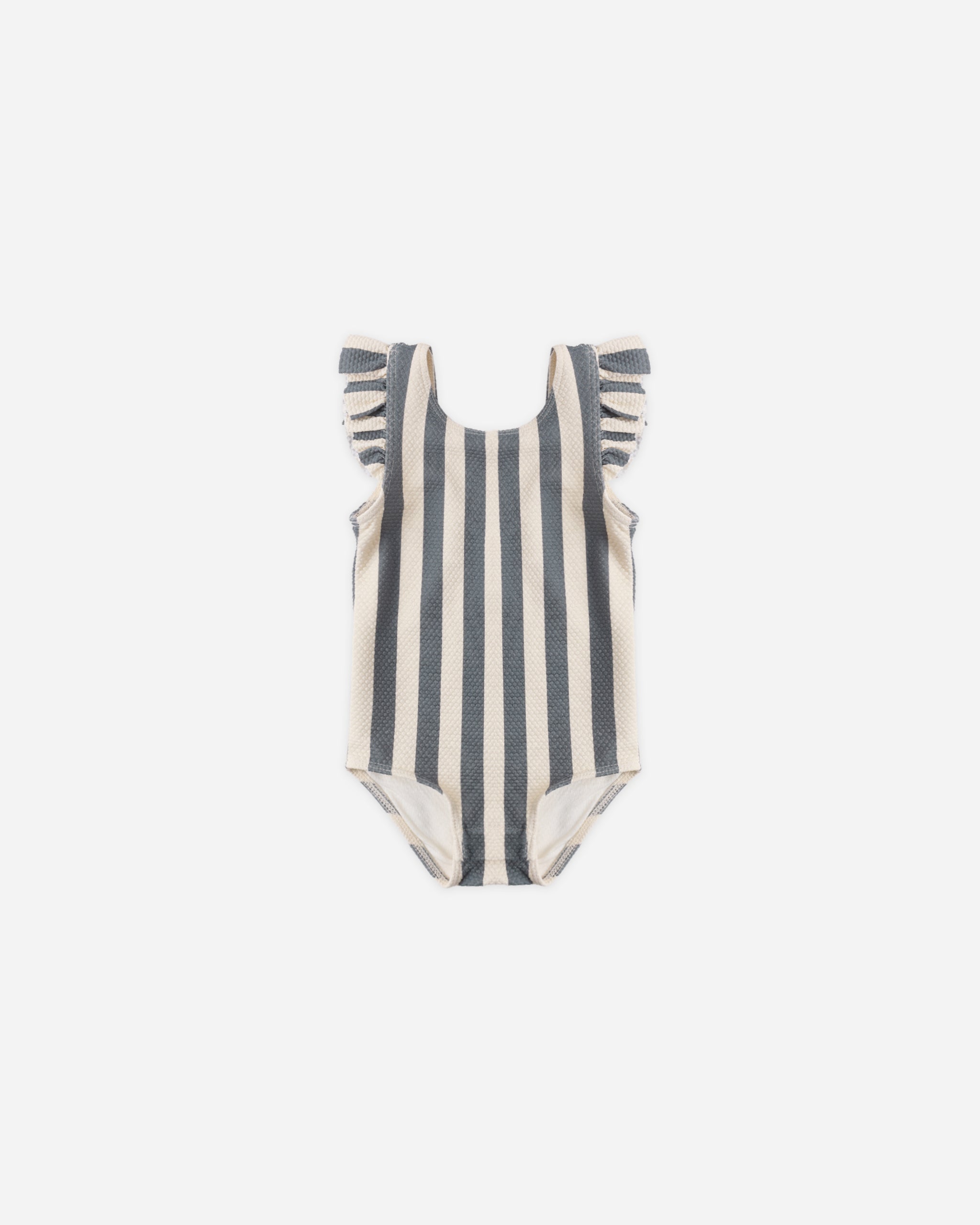 Quincy Mae Scoop Back One-Piece Swimsuit - Retro Ocean Stripe