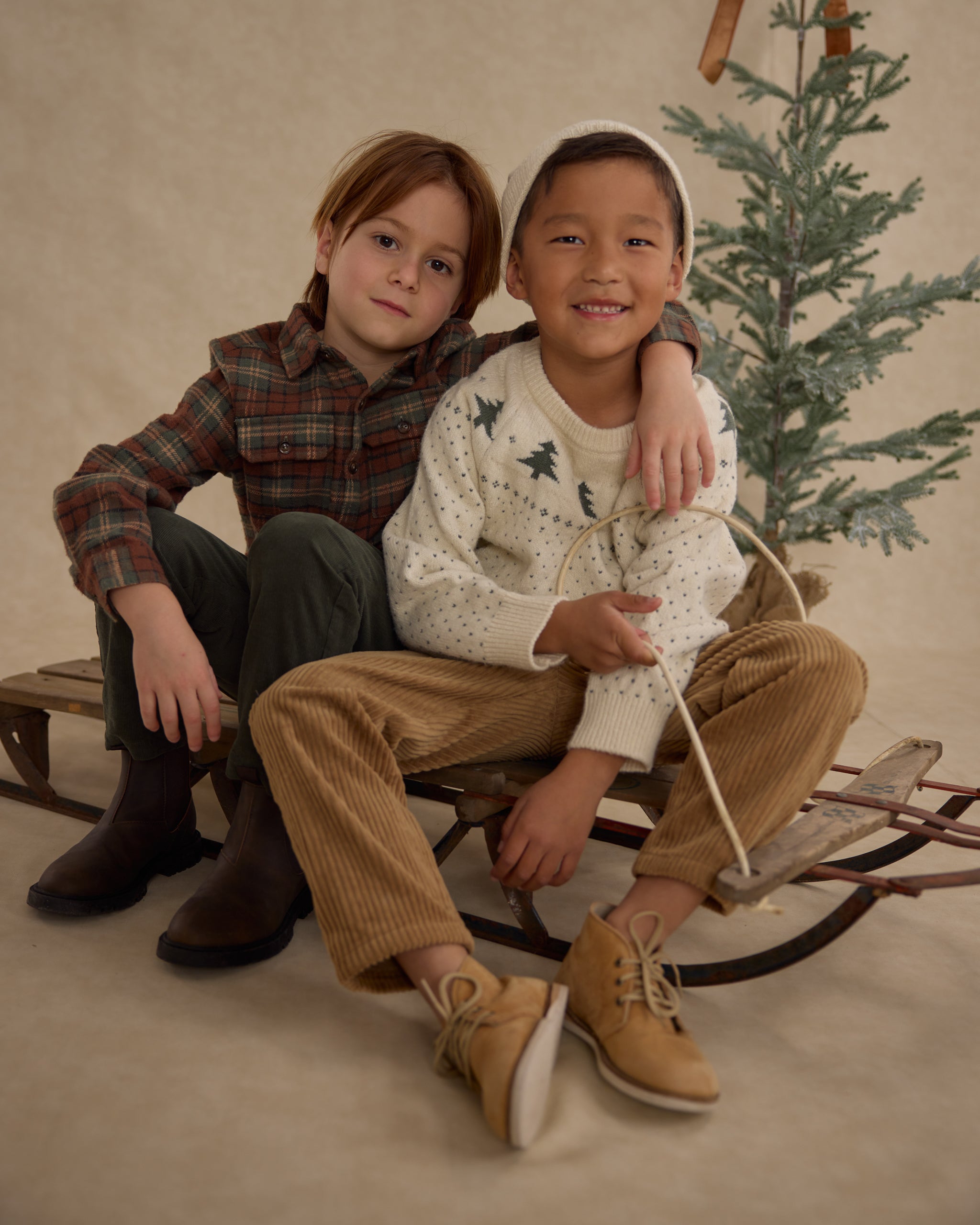 Rylee + Cru Fair Isle Sweater - Trees