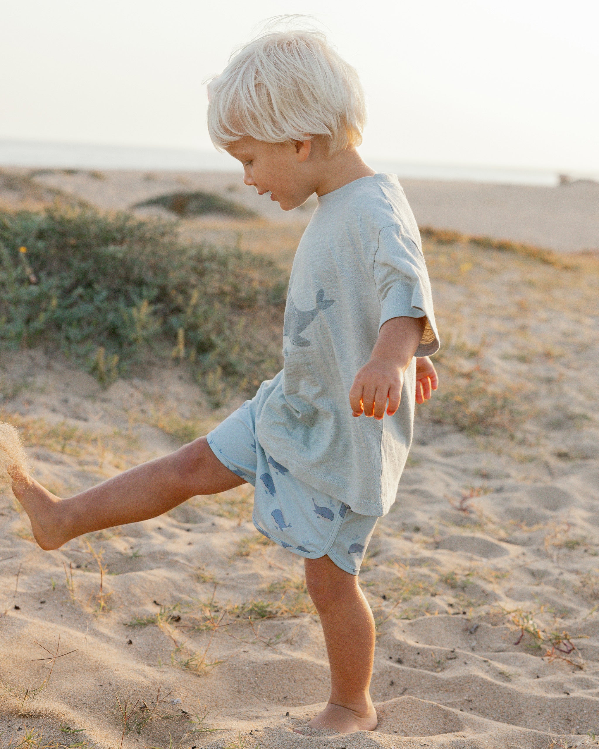 Rylee + Cru Swim Trunk - Whales