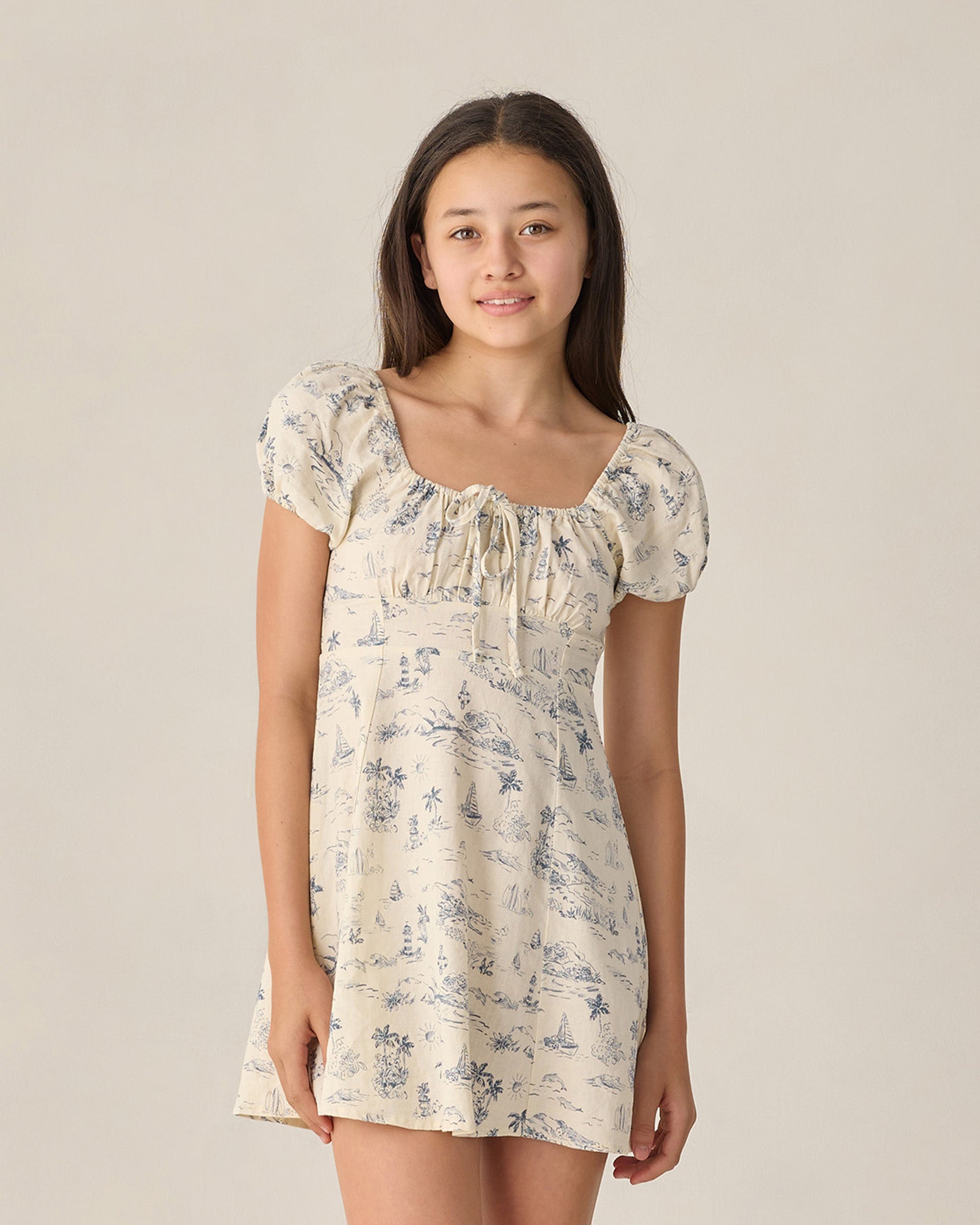 Rylee + Cru Ivy Dress - Ocean Toile - Teen