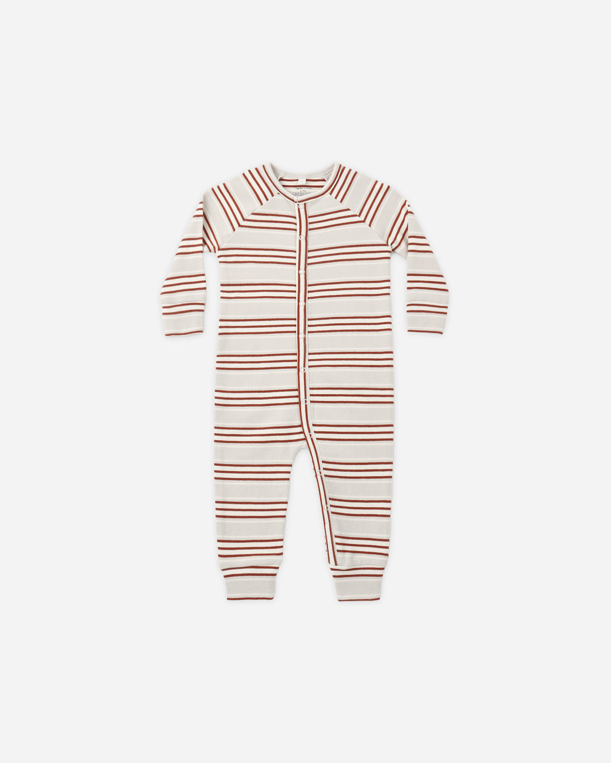 Rylee + Cru Organic Long John Pajamas - Holiday Stripe