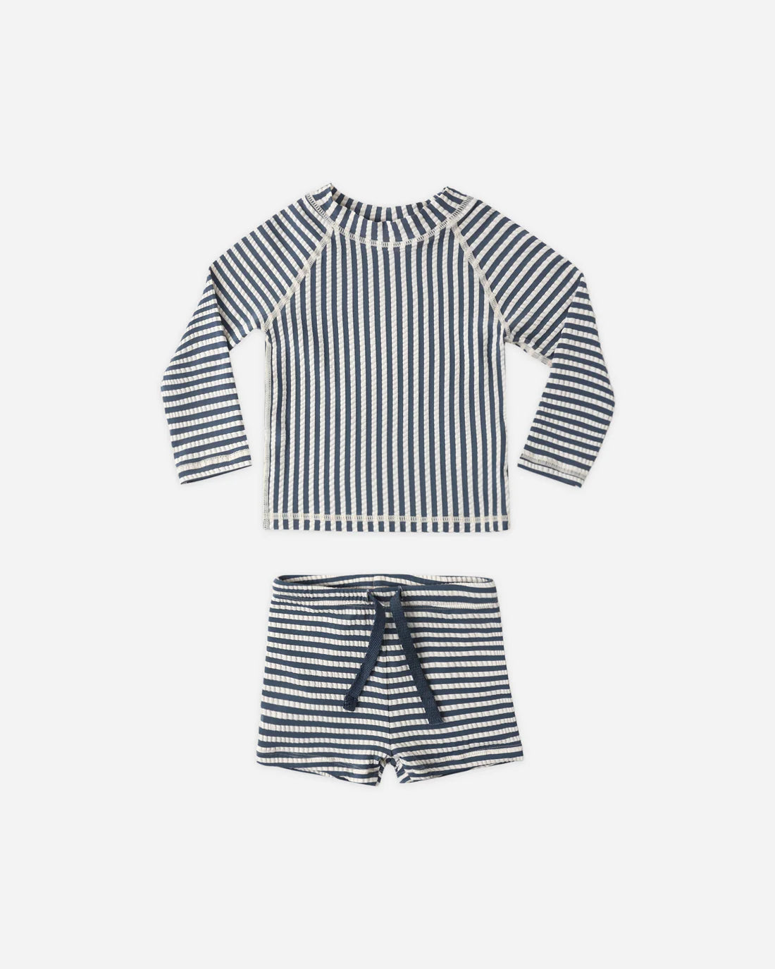 Rylee + Cru Boys Rashguard Set - Navy Stripe