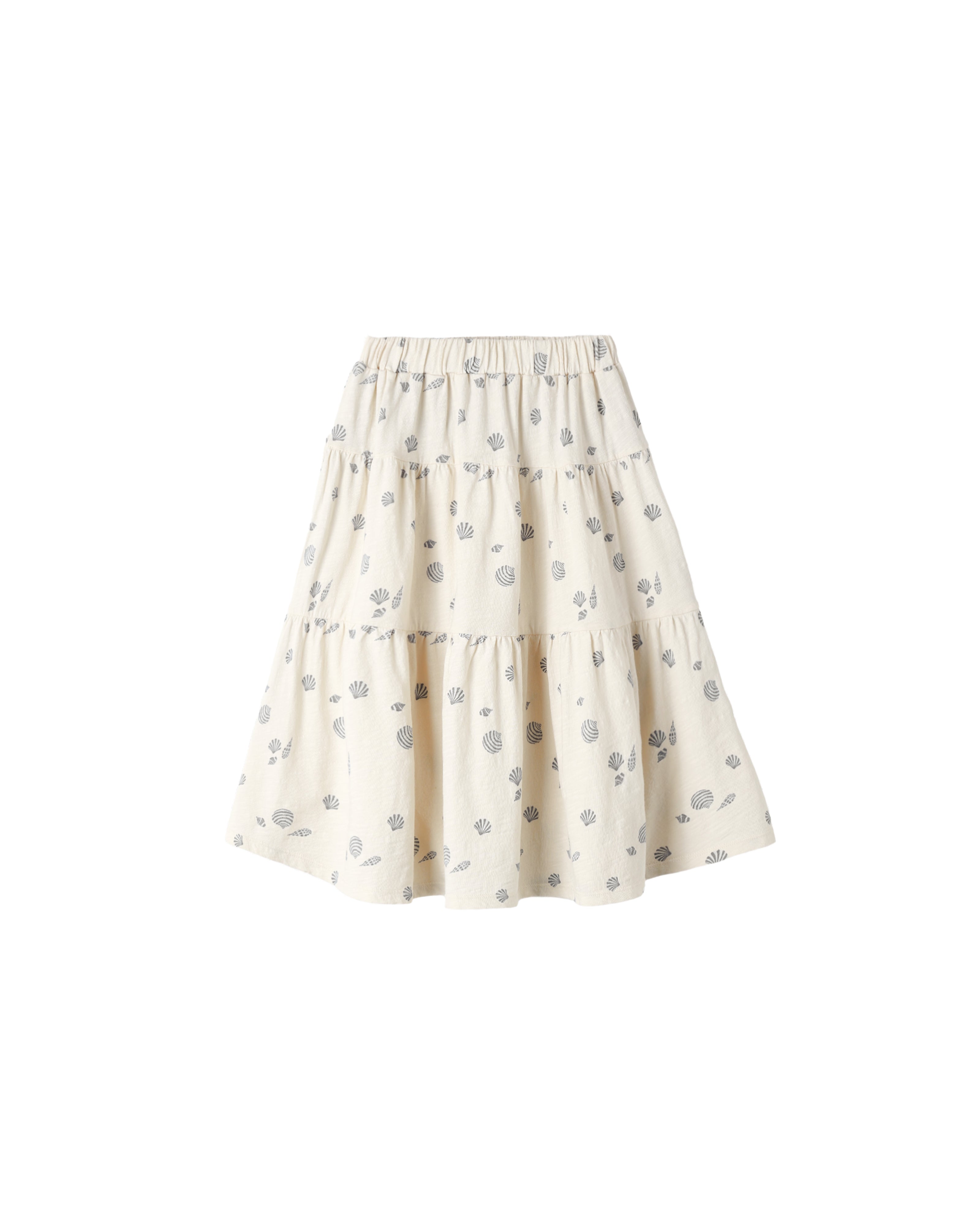Rylee + Cru Tiered Midi Skirt - Seashells