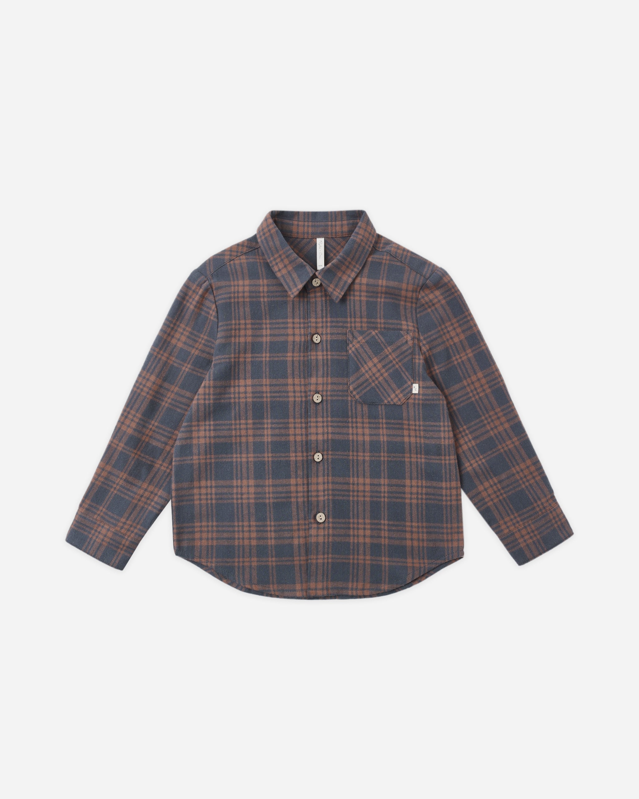 Rylee + Cru Collared Long Sleeve Shirt - Midnight Plaid