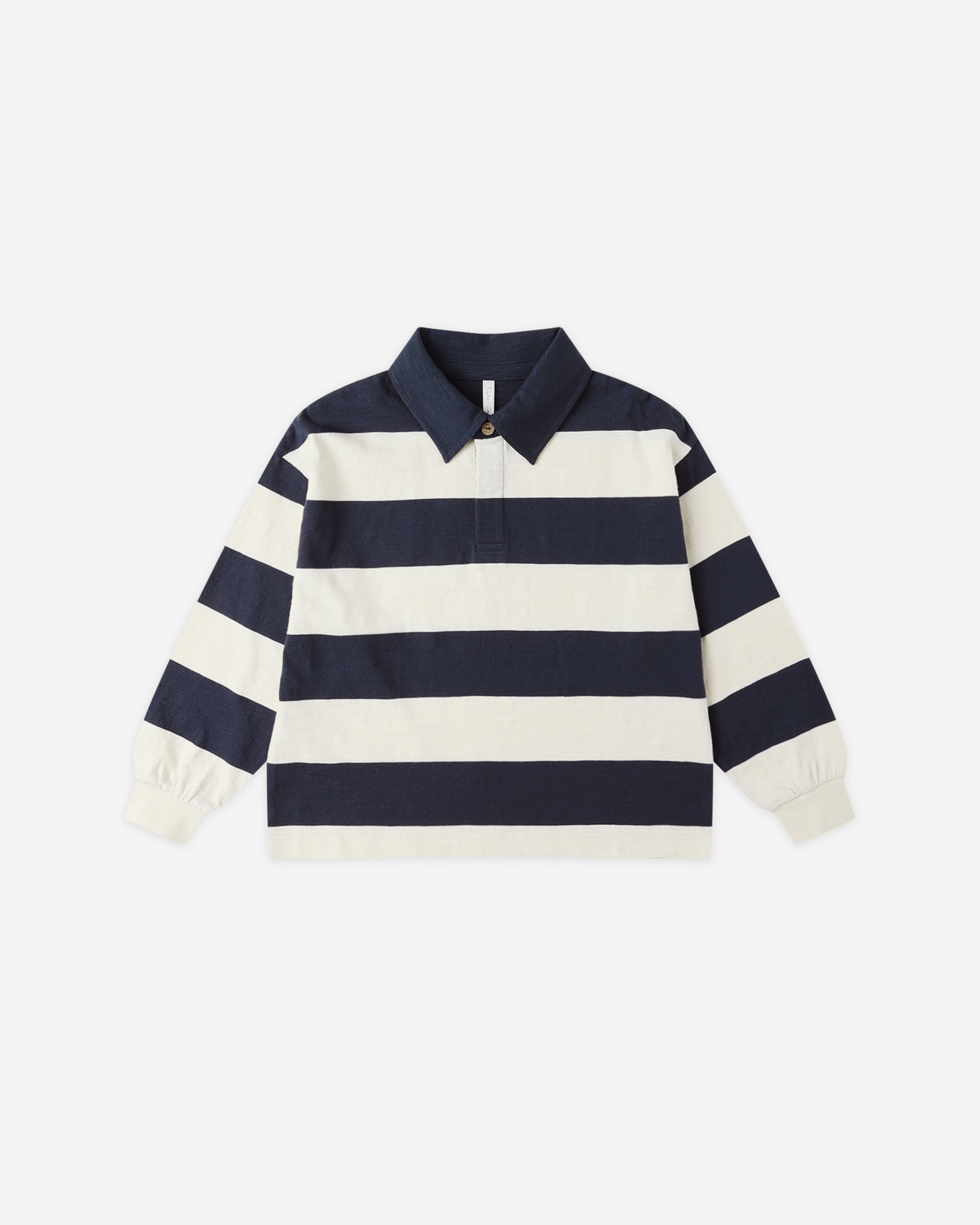 Rylee + Cru Rugby Polo - Navy Stripe