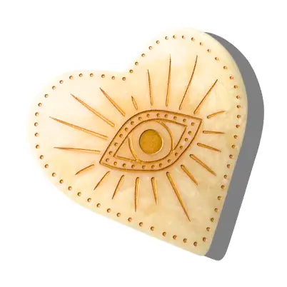 Hand-Painted Celestial Heart Claw Hair Clip