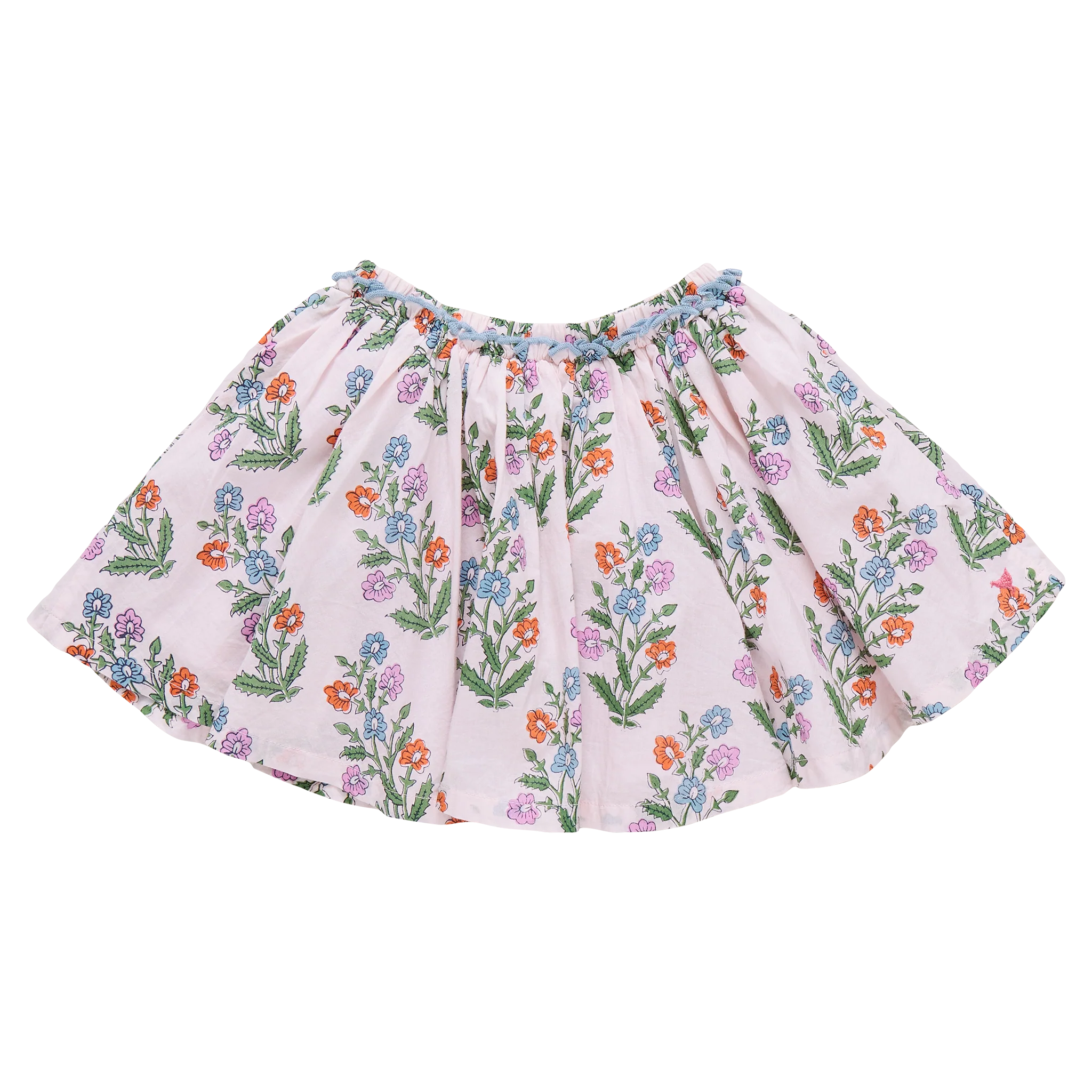 Pink Chicken Girls Gianna Skirt - Pink Dewdrop Block Print
