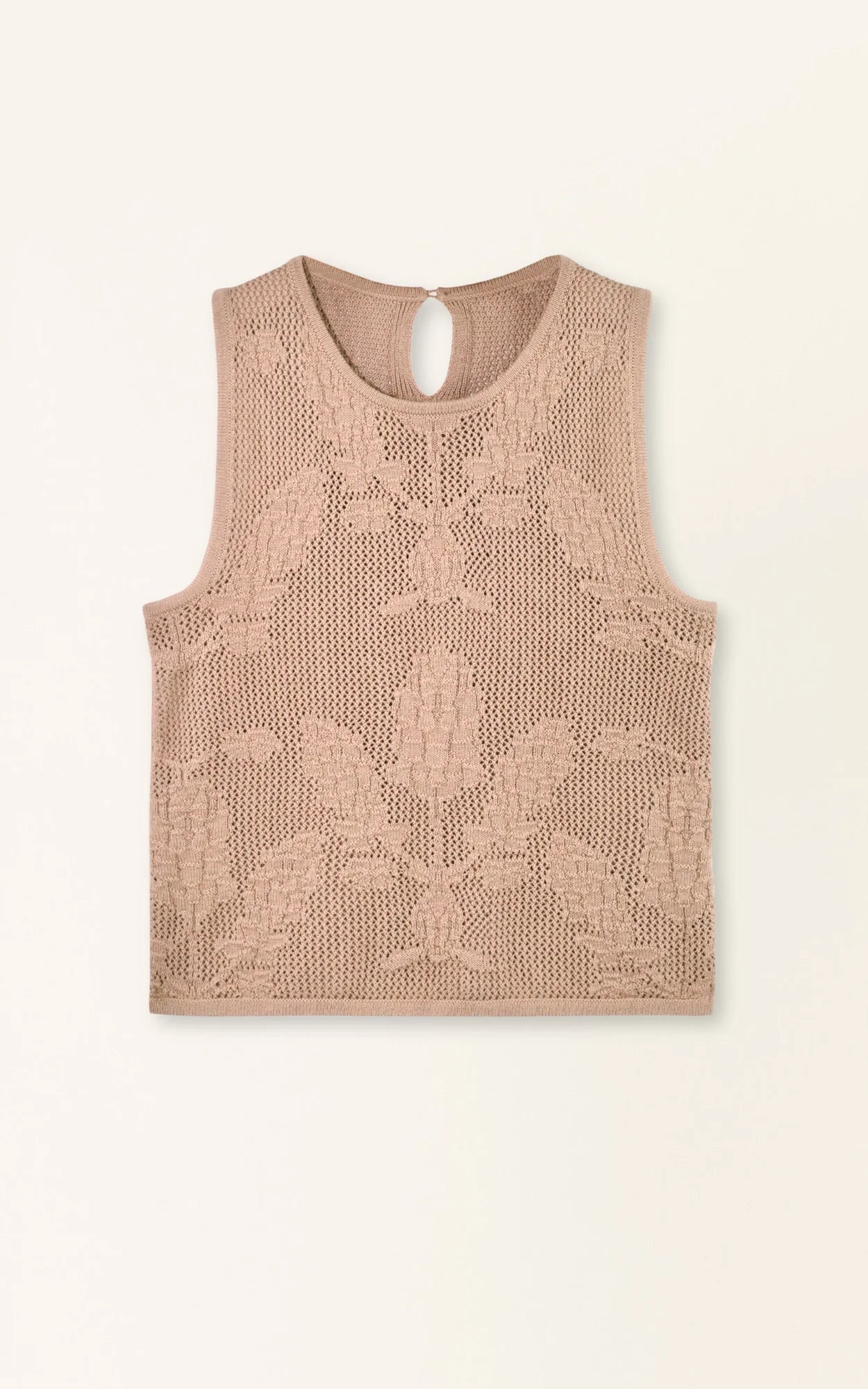 MIRTH Salzburg Floral Knit Tank - Biscuit