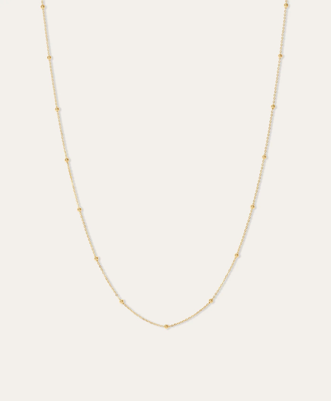 Saturn Chain Necklace - 16 Inch - Yellow Gold